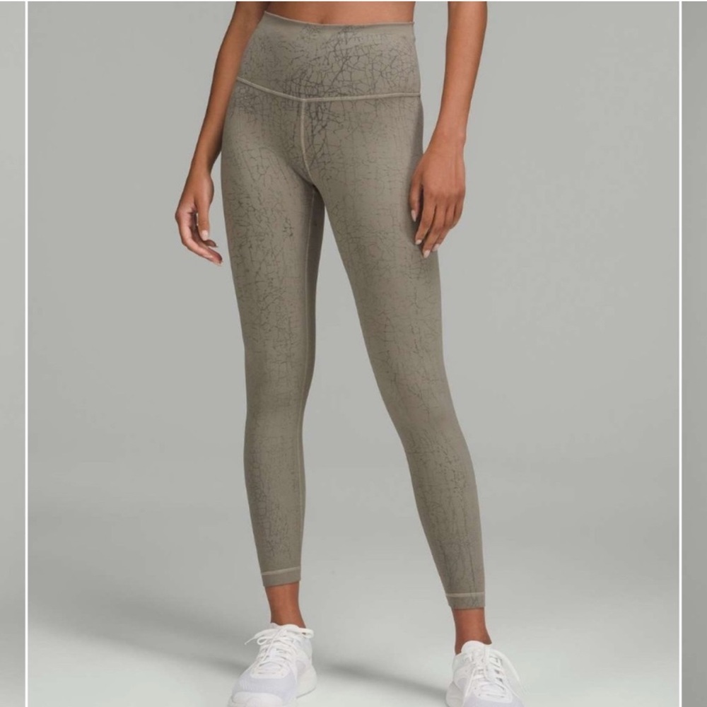 Lululemon Wunder Train High Rise Leggings 6  Gray